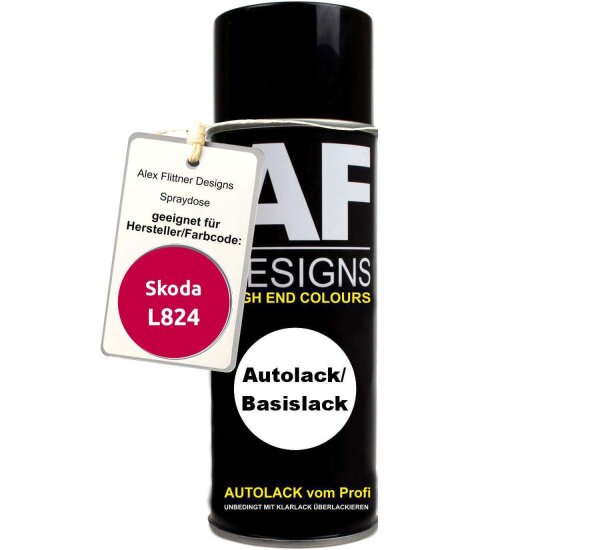Für Skoda L824 Himbeerrot Spraydose Basislack Sprühdose 400ml
