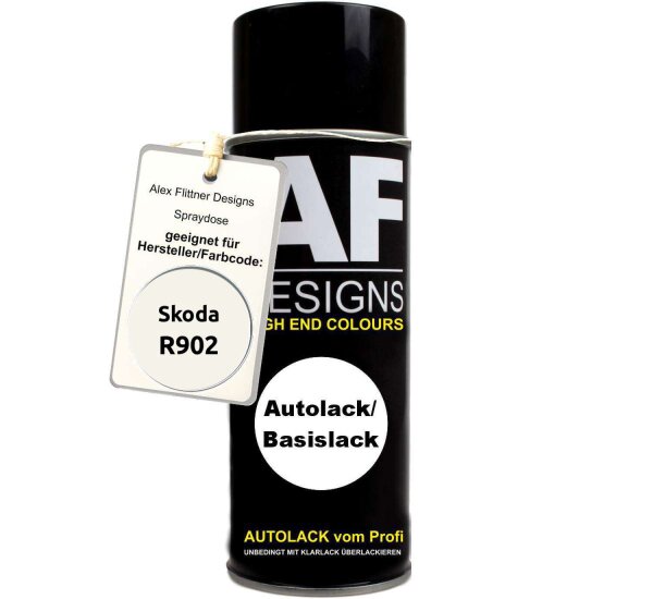 Für Skoda R902 Grauweiss Spraydose Basislack Sprühdose 400ml