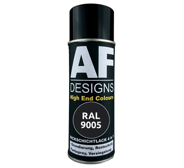 4in1 Rostschutz Lackspray RAL 9005 Tiefschwarz Farbe Grundierung Spraydose