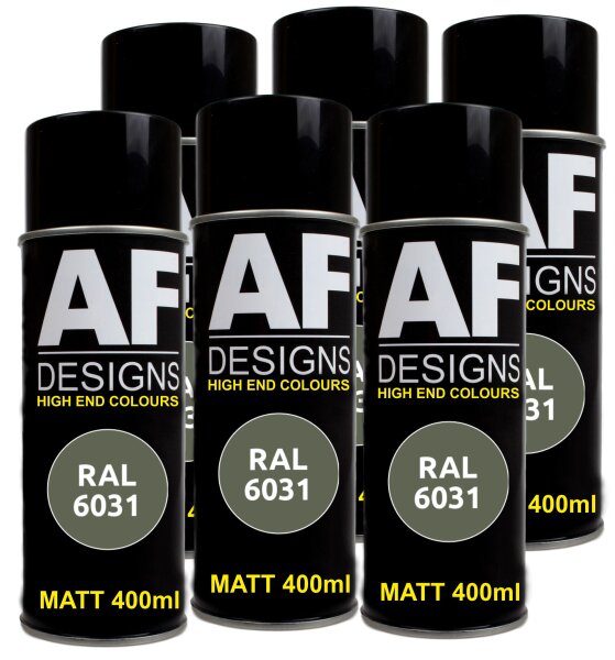 Nato Oliv matt 6 Spraydosen 400ml RAL 6031 bronzegrün Sprühdose Lackspray Spraydose