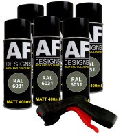 Nato Oliv matt 6 Spraydosen 400ml RAL 6031 Sprühdose...