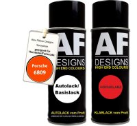 Spraydose für Porsche 6809 Blutorange Basislack Klarlack Sprühdosee 400ml