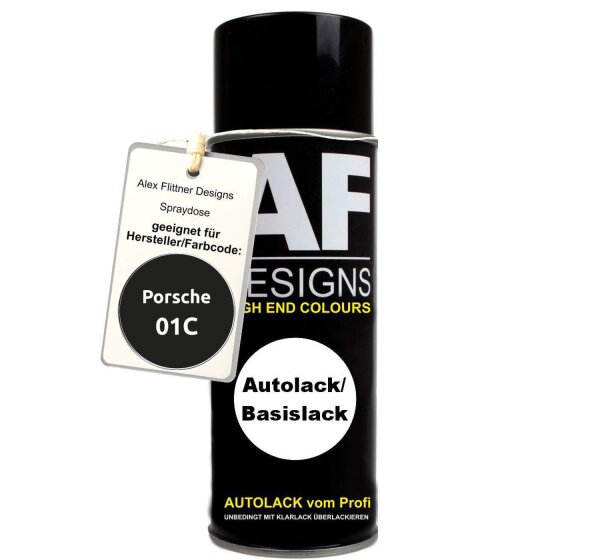 Für Porsche 01C Satinschwarz Spraydose Basislack Sprühdose 400ml