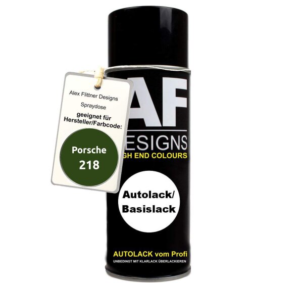 Für Porsche 218 Buschgrün Spraydose Basislack Sprühdose 400ml