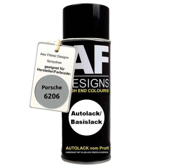 Für Porsche 6206 Silber Metallic Spraydose Basislack Sprühdose 400ml