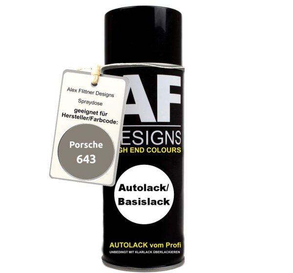 Für Porsche 643 Anthrazit Metallic Spraydose Basislack Sprühdose 400ml