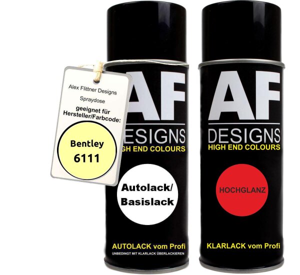 Spraydose für Bentley 6111 Citric Basislack Klarlack Sprühdose 400ml
