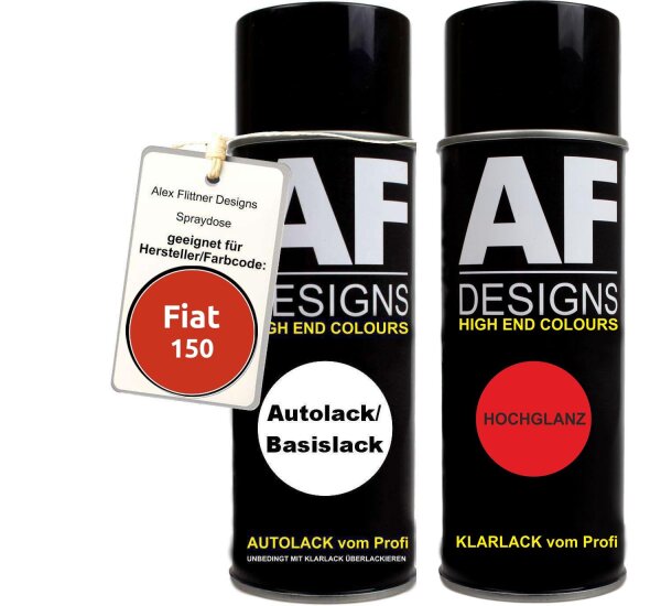 Spraydose für Fiat 150 Blu Metallic Basislack Klarlack Sprühdose 400ml