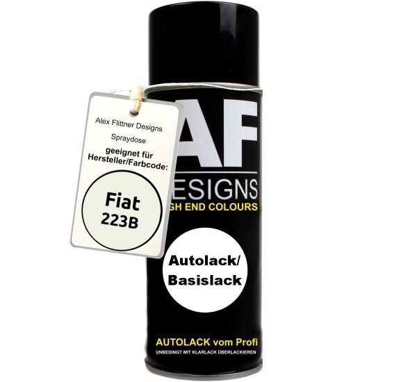Für Fiat 223B Bianco Spraydose Basislack Sprühdose 400ml