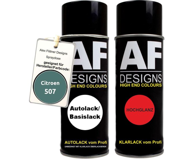 Spraydose für Citroen 507 Vert Meleze Basislack Klarlack Sprühdose 400ml