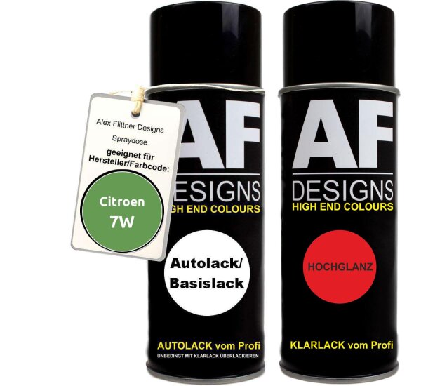 Spraydose für Citroen 7W Vert Basislack Klarlack Sprühdose 400ml