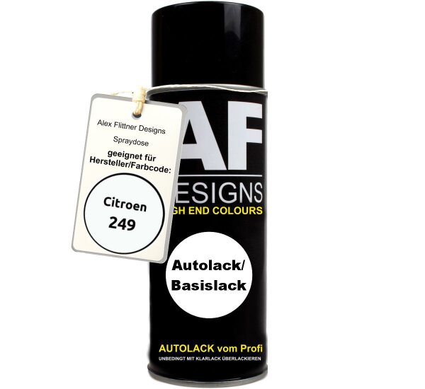 Für Citroen 249 Blanc Banquise Spraydose Basislack Sprühdose 400ml