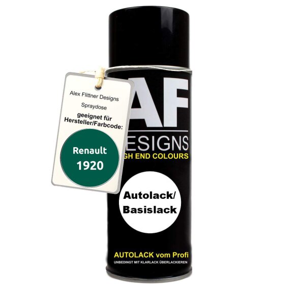 Für Renault 1920 Vert Atome Spraydose Basislack Sprühdose 400ml