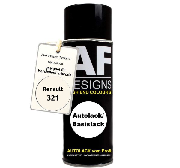 Für Renault 321 Blanco Spraydose Basislack Sprühdose 400ml