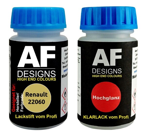 Lackstift für Renault 22060 Anis + Klarlack je 50ml Autolack Basislack SET