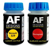 Lackstift für Renault 329 Jaune Hertz + Klarlack je...