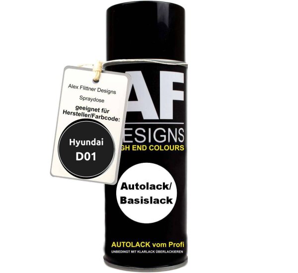 Für Hyundai D01 Black Metallic Spraydose Basislack Sprühdose 400ml