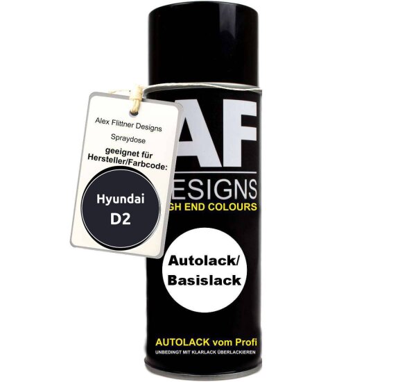 Für Hyundai D2 Deep Pearl Blue Spraydose Basislack Sprühdose 400ml