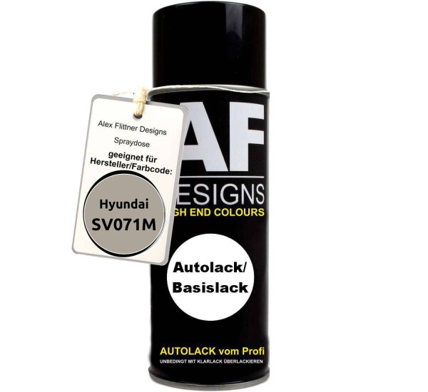 Für Hyundai SV071M Silver Metallic Spraydose Basislack Sprühdose 400ml