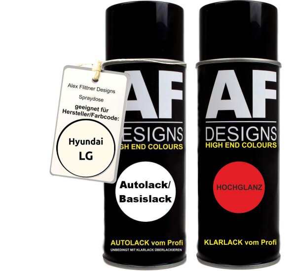 Spraydose für Hyundai LG Light Grey Basislack Klarlack Sprühdose 400ml