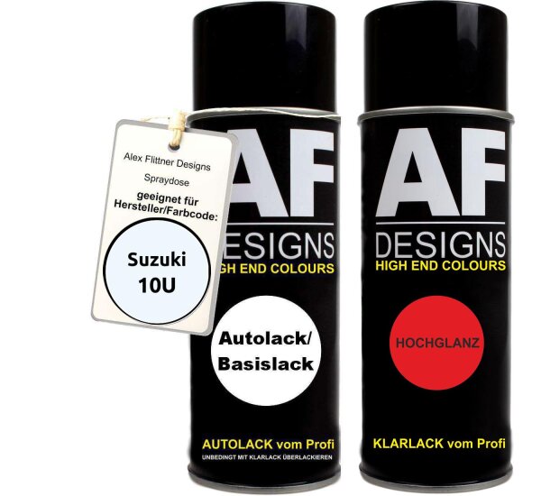Spraydose für Suzuki 10U Casablanca White Basislack Klarlack Sprühdose 400ml