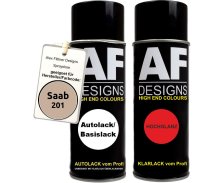 Spraydose für Saab 201 Bronze Metallic Basislack Klarlack Sprühdose 400ml