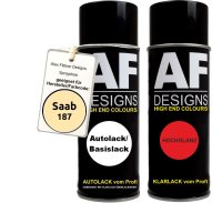 Spraydose für Saab 187 Albastergelb Basislack Klarlack Sprühdose 400ml
