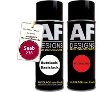 Spraydose für Saab 238 Kirschrot Basislack Klarlack...
