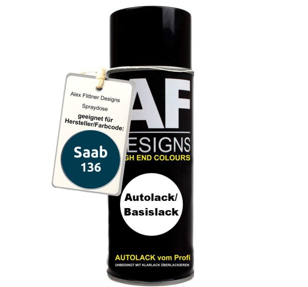 Für Saab 136 Midnattsbla Spraydose Basislack Sprühdose 400ml