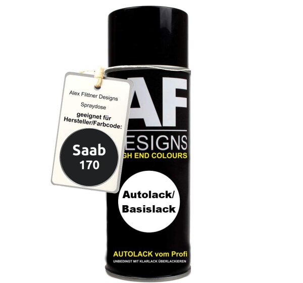 Für Saab 170 Black Spraydose Basislack Sprühdose 400ml