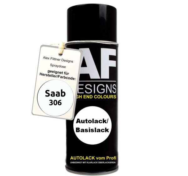 Für Saab 306 Arctic White Spraydose Basislack Sprühdose 400ml