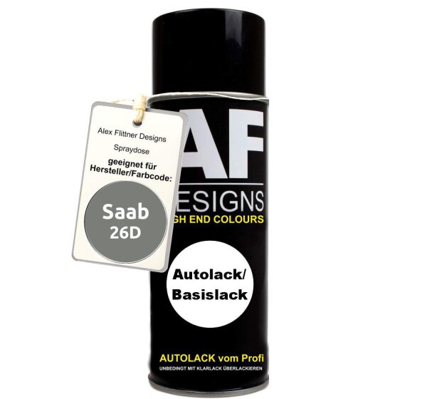 Für Saab 26D Grey Metallic Spraydose Basislack Sprühdose 400ml
