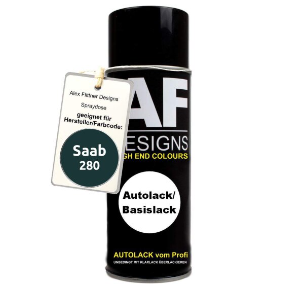 Für Saab 280 Pine Green Metallic Spraydose Basislack Sprühdose 400ml