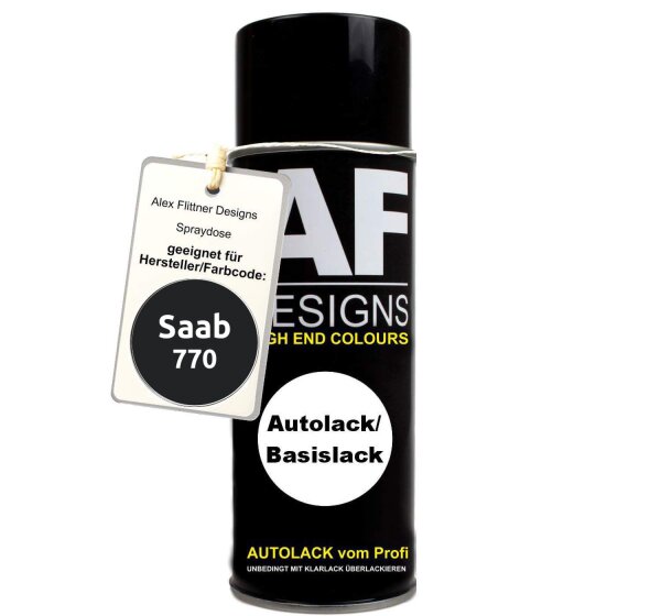 Für Saab 770 Obsidian Black Spraydose Basislack Sprühdose 400ml