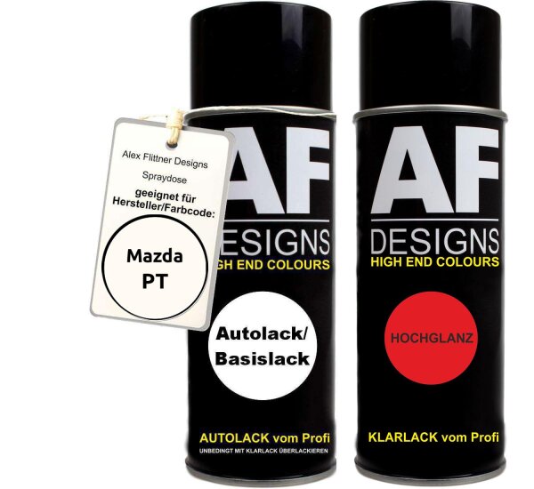 Spraydose für Mazda PT Chaste White Basislack Klarlack Sprühdose 400ml
