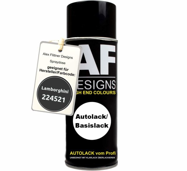 Für Lamborghini 224521 Nero Metallic Spraydose Basislack Sprühdose 400ml