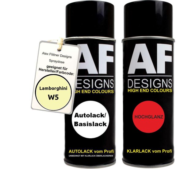 Spraydose für Lamborghini W5 Verde Picus Basislack Klarlack Sprühdose 400ml