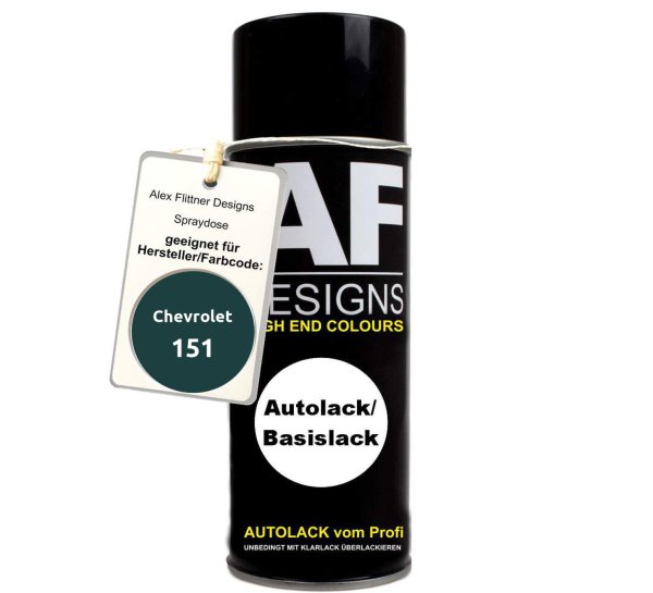 Für Chevrolet 151 Dark Green Metallic Spraydose Basislack Sprühdose 400ml