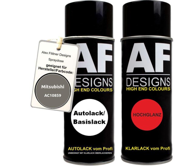 Spraydose für Mitsubishi AC10859 Argent Clear Metallic Basislack Klarlack Sprühdose 400ml