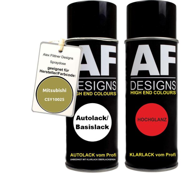 Spraydose für Mitsubishi CSY10025 Yellow Metallic Basislack Klarlack Sprühdose 400ml