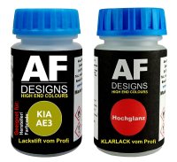 Lackstift für KIA AE3 Acid Green Metallic + Klarlack je 50ml Autolack Basislack SET