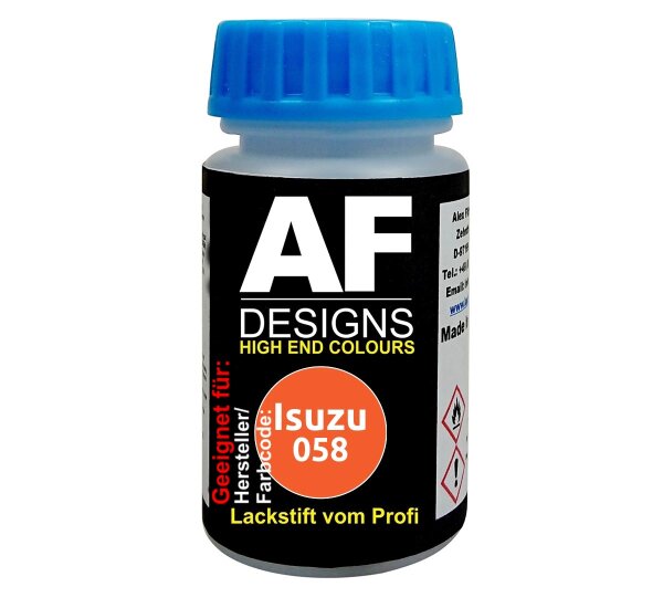 Lackstift für Isuzu 058 Vermillion/Orange schnelltrocknend Tupflack Autolack