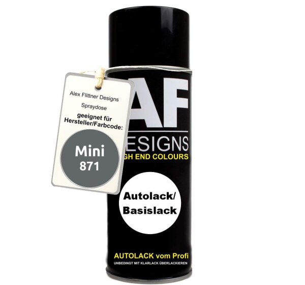 Für Mini 871 Dark Silver Metallic Spraydose Basislack Sprühdose 400ml