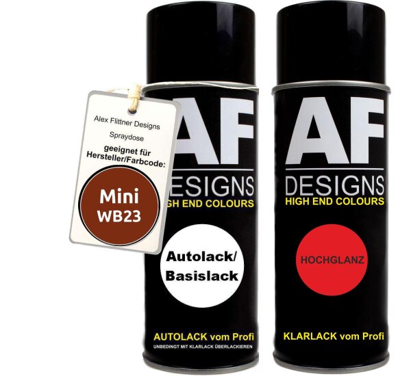 Spraydose für Mini WB23 Spice Orange Metallic Basislack Klarlack Sprühdose 400ml