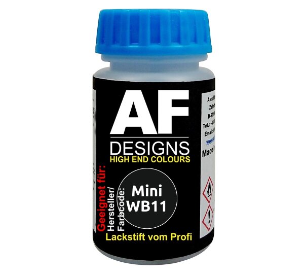 Lackstift für Mini WB11 Absolute Black Metallic schnelltrocknend Tupflack Autolack