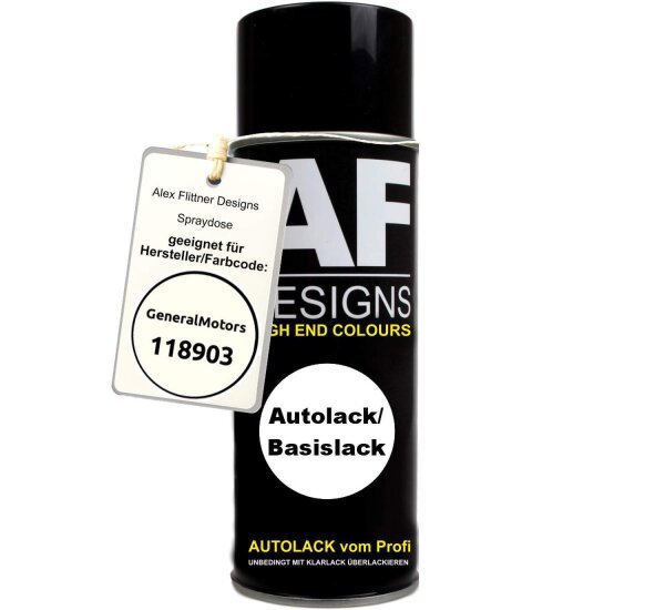 Für GeneralMotors 118903 White Spraydose Basislack Sprühdose 400ml