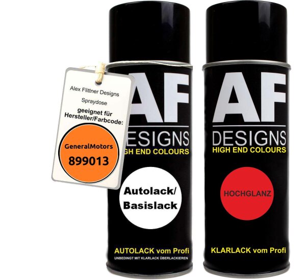 Spraydose für GeneralMotors 899013 Tangier Orange Basislack Klarlack Sprühdose 400ml