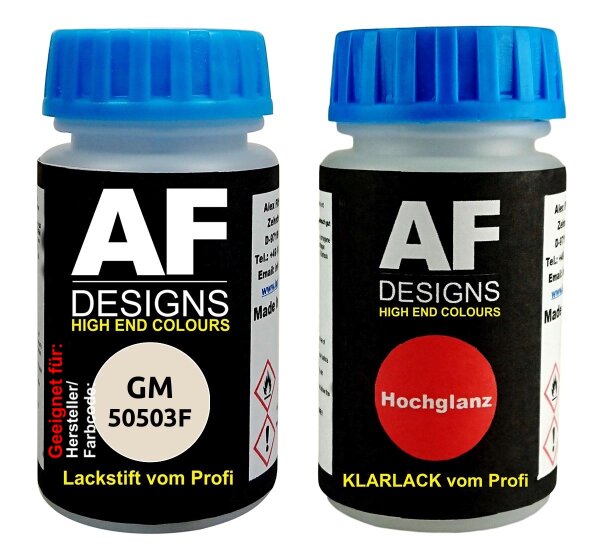 Lackstift für GeneralMotors 50503F Light Wheat + Klarlack je 50ml Autolack Basislack SET