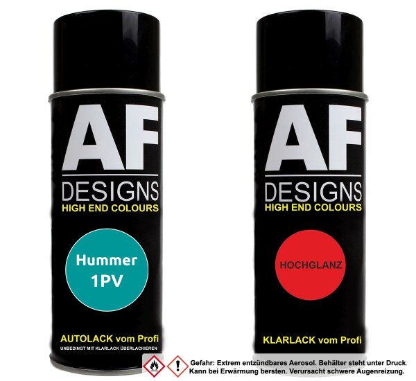 Spraydose für Hummer 1PV Polynesian Green Metallic Basislack Klarlack Sprühdose 400ml