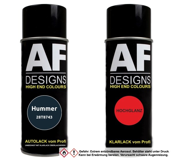 Spraydose für Hummer 28T8743 Black Sapphire Metallic Basislack Klarlack Sprühdose 400ml